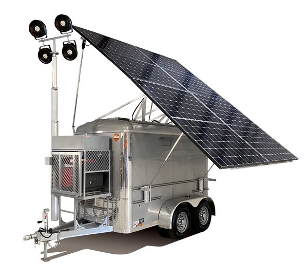 mobile generator with optional backup and light tower